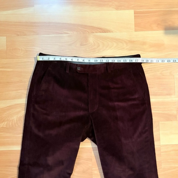 Todd Snyder Burgundy  Italian Corduroy Velvet Sutton Suit Pant Trouser Sz 33/32 - Picture 7 of 15